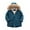 Light Blue, variant on Godderr Toddler Kids Boys Hooded Winter Jacket Padded Cotton Coats 2-8Y with Pockets Thickening Snowsuit Solid Color Warm Outerwear