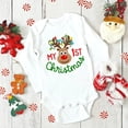 thumbnail image 5 of Mi primer mono navideño para recién nacido, mono de manga larga para bebé con estampado de ciervos de dibujos animados, traje de bautismo para bebé, ropa de fiesta para niño pequeño, 5 of 5