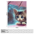 thumbnail image 4 of Orinice Cute Cat Super Soft Blanket Soft Microfiber Blanket Cosy Fluffy Fuzzy Travel Blanket Nap Throws for Sofa Couch &amp; Bed Décor  60x80in, 4 of 6