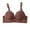 Brick Red, variant on Woman's Bras Sexy Lace Bra With Soft Steel Rims Gathered Upper Support Detachable Shoulder Straps Underwear White,S