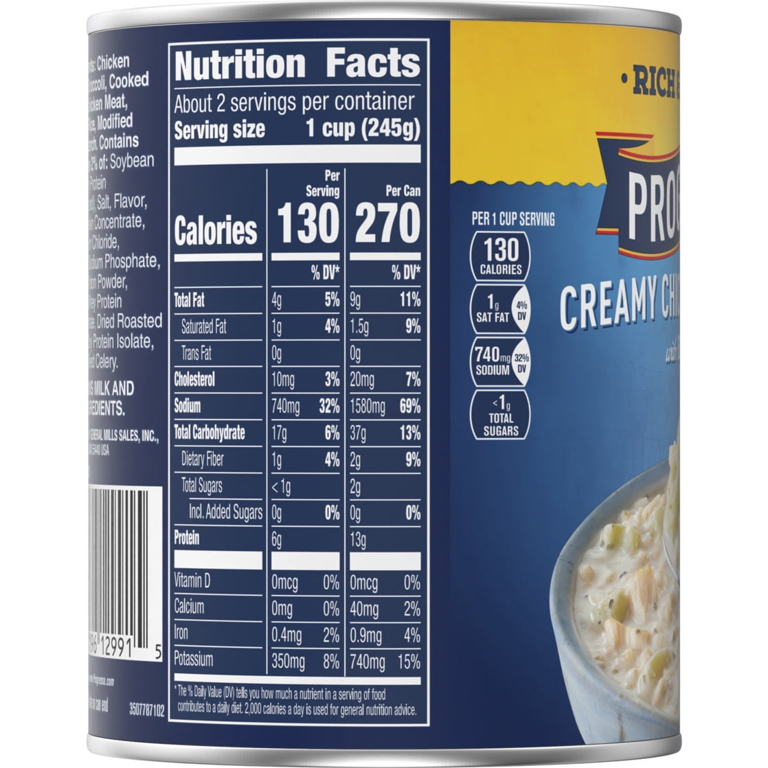 (5 pack) Progresso Rich & Hearty, Creamy Chicken & Broccoli Soup, Gluten Free, 18.5 oz.