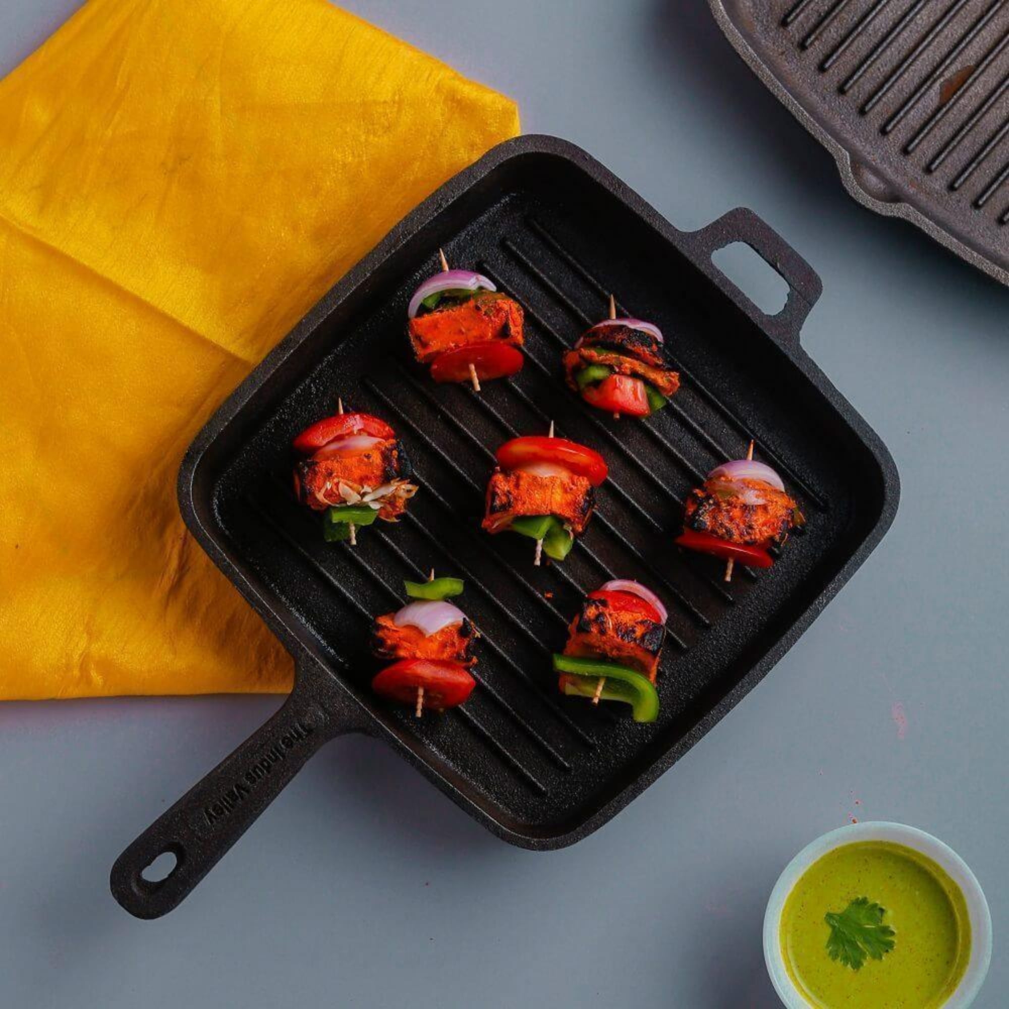 Sedona Pro 10" Cast Iron Grill Pan Black Nonstick Griddle for Meat, Fish, and Vegetables - Indoor/Outdoor BBQ Use for  Home Grilling, Frying, Sauteing Pre-Seasoned Square Skillet 1 Count