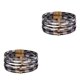 thumbnail image 4 of Minnieouse magnética Multicapas Hebilla magnética Cuero Día de San Valentín Regalos Pulseras Joyas Negro Blanco Cheque Type2 NO2, 4 of 6
