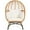 Beige Rattan Beige Cushion-kid, variant on Skandiquip Oversized Rattan Adult Egg Chair, 360 Swivel, Outdoor Patio Chair with overstuffed Cushions, Indoor Large Wicker Egg Chair, Black Rattan, Beige Cushion