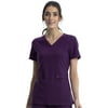 Cherokee iFlex Women Scrubs Top V-Neck Knit Panel CK605