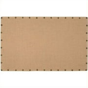 Linon Large Burlap Nailhead Bulletin Board in Brown