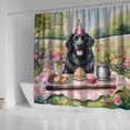 thumbnail image 4 of Happy Mother's Day Newfoundland with Sweets and Flowers at a Picnic Shower Curtain Newfie Dog Lover Gifts Waterproof Bathroom Bathtub Curtain - 13005, 4 of 5