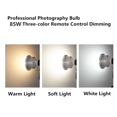 thumbnail image 4 of 85W LED Photographic Lighting Bulbs E27 Base Lamp with Remote Control Dimmable Daylight Bulb for Photo Studio Softbox,1 x bulb 1 x remote control,White, 4 of 7