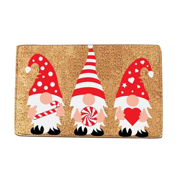 Alfombra de puerta delantera para decoración de Festival de Navidad, alfombrilla antideslizante para interiores y exteriores, 60x40cm