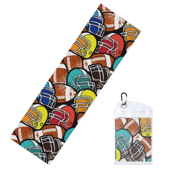 Honeii American Football Print Instant Cooling Sports Towel,40"x12" Cooling Towel,Quick-Drying Towel for Gym, Running, Yoga, and Outdoor Sports