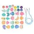 thumbnail image 1 of Cuerda de madera para enhebrar cuentas para niños pequeños, preescolar, juguete educativo de aprendizaje temprano, frutas y verduras., 1 of 14