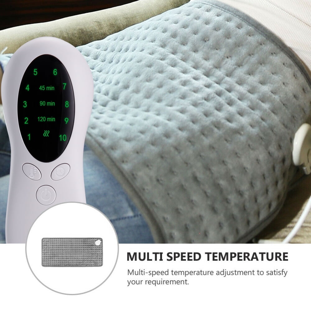 Soft Heat Pad 12x24in, Electric Blanket, Overheating Protection, 10 Heating Setting, Auto-Off, Washable