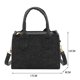 thumbnail image 3 of Bolso de mensaje de hombro de fieltro Pure Mini Purse Crossbody Tote Bolso de mano (Negro), 3 of 5