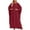 Wine, variant on Fesfesfes Women Dress Loose Robe Casual Dress Foundation Solid Color Large Dress Long Sleeve Dress