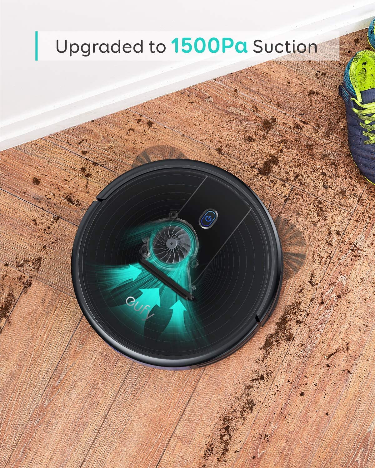 Anker eufy BoostIQ RoboVac 11S Plus, Upgraded, Super-Thin, 1500Pa Strong Suction, Quiet, Self-Charging Robotic Vacuum Cleaner, Cleans Hard Floors to Medium-Pile Carpets, Black