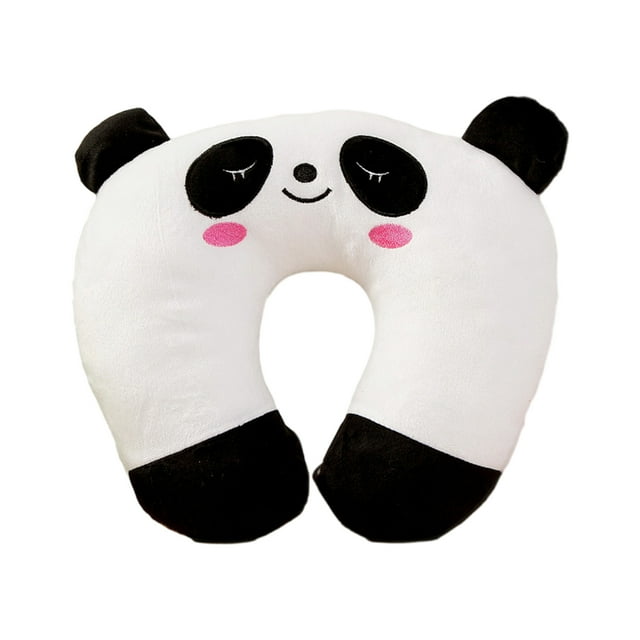 Decodeary Oreillers de Voyage Expérience de Voyage Offrant un Confort Maximal Cadeau Réfléchi Oreillers en Forme de U Oreillers de Voyage panda 26*30cm 1Ensemble