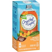 Crystal Light On-The-Go PEach Tea Drink Mix Packets, 10 Count (Pack of 12)