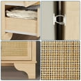 thumbnail image 4 of Dresser for Bedroom with 7 Drawers, 47.3'' Wide Wood Chest of Drawers with Natural Rattan Drawers, Wood Drawer Organizer with Sturdy Base for Living Room, Entryway and Hallway, 4 of 7