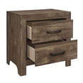thumbnail image 2 of Lexicon Wood 2 Drawer Nightstand in Rustic Brown, 2 of 5