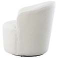 thumbnail image 5 of Joyce Upholstered Barrel Back Swivel Chair White, 5 of 11