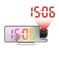 thumbnail image 1 of Jusqu'à 60 % de Rabais SEMPAI Réveil Projecteur LED Miroir Horloges Numériques Grand Affichage avec Projecteur Rotatif 180 Port USB C Gradation Automatique Horloge de Bureau Moderne pour Chambre jusqu'à 45 % de Rabais Noël, 1 of 7