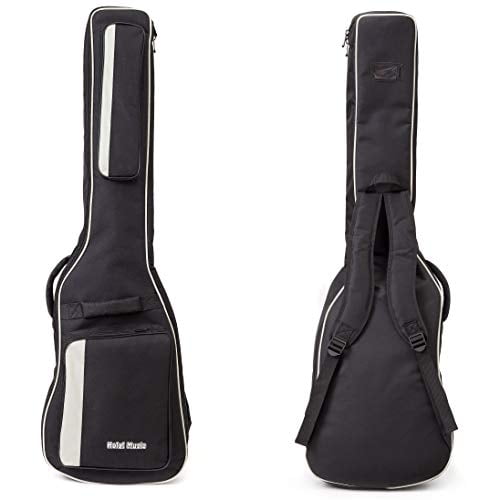 Open Box Bass Guitar Gig Bag by Hola! Music, Deluxe Series with 15mm Padding, Black
