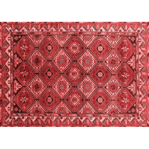 Ahgly Company Indoor Rectangle Oriental Red Industrial Area Rugs, 2' x 4'