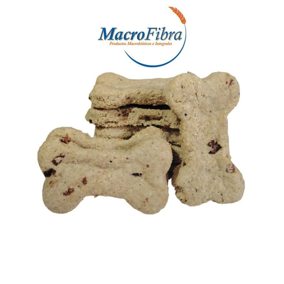Galletas para Perros Avena Amaranto Arandanos Macrofibra Integral Alto en Fibra sin Azucar sin Gluten sin Lactosa Macrobiotico E Integral 3 Paq c/10 Pzas