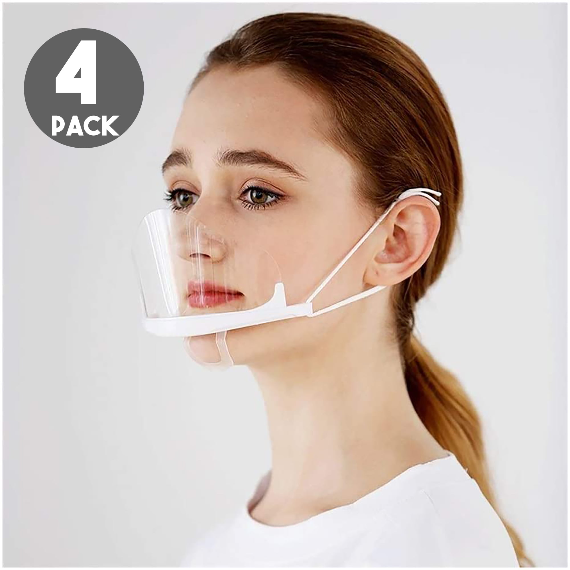 10PCS Clear Plastic Mouth Shield Mouth Guard Protection Restaurant Hotel 