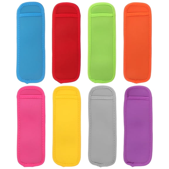 ACDANC 8Pcs Ice Pop Sleeves Reusable Popsicle Sleeves Ice Pop Holders Popsicle Holders Bags