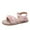 Pink, variant on FLMEI Little Kids Girls Sandals Summer Weaving Princess Shoes for Girls Non-slip Beach Flats Sandals for Toddler