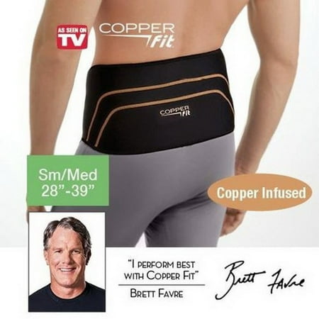 Copper Fit Back Pro As Seen On TV Compression Lower Back Support Belt Lumbar (Small/Medium Waist (The Best Back Support Belt)