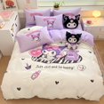 thumbnail image 3 of Funda nórdica Kuromi Diseño de moda Suave y cómoda Regalo navideño para niños y niñas Decoración de cama de dormitorio universitario, 3 of 5