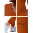 thumbnail image 5 of Adar Pro Modern Athletic Scrub Set For Women - Modern V-Neck Scrub Top & Yoga Jogger Scrub Pants - P9500 - Cinnamon - XS, 5 of 7