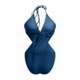 thumbnail image 6 of up to 60% off Gifts Usmixi Monokini Swimsuits for Women Sexy Cut-out Tummy Control One-Piece Bathing Suits Beachwear Sleeveless V-Neck Solid Swimwears Blue M Up to 65% off, 6 of 6