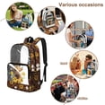 thumbnail image 4 of FKELYI 17 Inch Clear Backpack for Boys & Girls, Kids Backpack See Through Schoolbag Sunflower Highland Cow Print Spacious Bookbag Travel Bags for Elementary Student, 4 of 7
