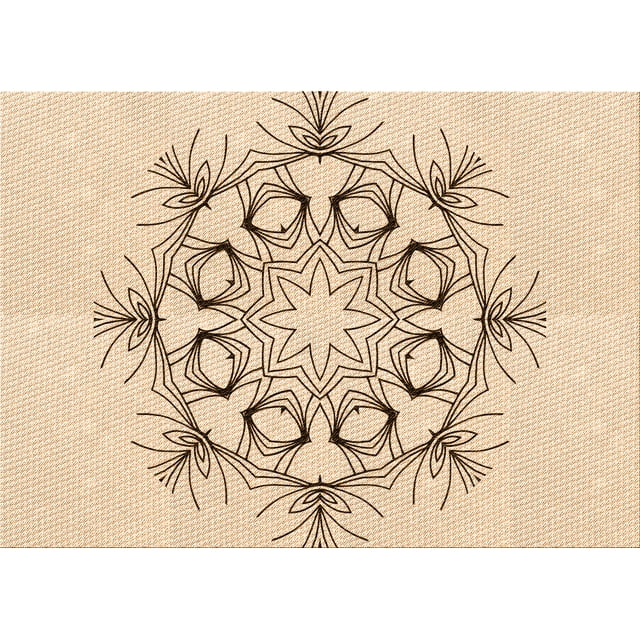 Ahgly Company Tapis d'Intérieur Lavables en Machine pour Rectangles de Transition Peru Brun, 2' x 4'