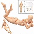 thumbnail image 4 of Body Doll, Artists Manikin Blockhead Jointed Mannequin Drawing Figures Male+Female Set (Grey), 4 of 5