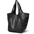 thumbnail image 4 of Bolso grande de moda y minimalista con piel suave y bolso de compras de gran capacidad para mujer, bolso grande de mano con un solo hombro, 4 of 5