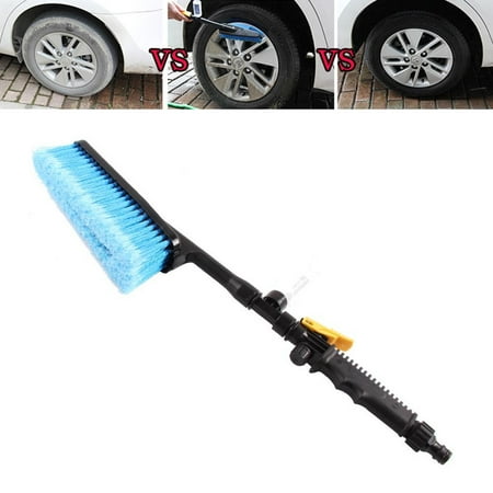 

Car Wash Brush Auto Long Handle Car Cleaning Brush With Foam Bottle Spray Nozzle