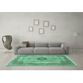 thumbnail image 3 of Ahgly Company Indoor Square Persian Turquoise Blue Traditional Area Rugs, 3' Square, 3 of 4
