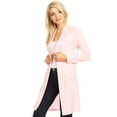 thumbnail image 3 of Women's Casual Open Front Basic Long Sleeves Side Pockets Solid Cardigan, 3 of 4