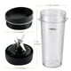 thumbnail image 3 of Equust Vasos de licuadora Ninja de 5 piezas de repuesto, vasos individuales de 16 oz con tapas para sorber y sellar, cuchilla extractora de 6 aletas, compatible con licuadoras Nurti Ninja Pro BL660 BL, 3 of 6