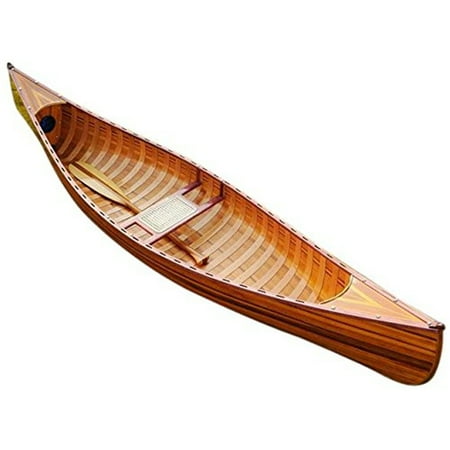 Old-Modern Handicrafts Handcrafted Cedar Canoe with Ribs 10ft Lightweight Display Piece