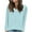 Blue, variant on Timegrad Womens Tops Long Sleeve Sweaters Pullover Solid Color Fall Casual V Neck Loose Comfy Tops