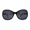 thumbnail image 3 of Womens Anti-Glare Polarized Oval Round Butterfly Buckle Hinge Sunglasses Black Bugundy Black, 3 of 4