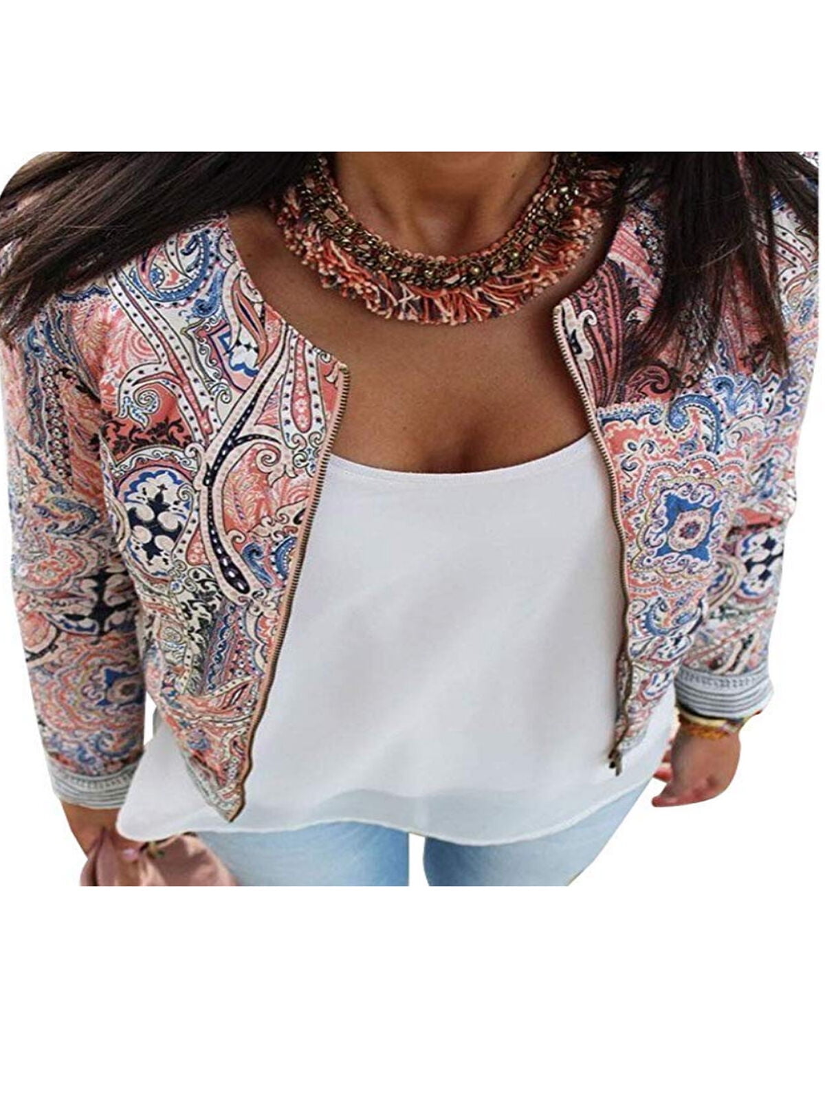 zip up blazer womens