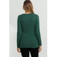 thumbnail image 2 of Solid Twist Front Maternity Fitted Knit Top, 2 of 2