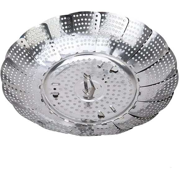 Adjustable Stainless Steel Folding Vegetable Steamer for Food Cooking