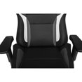 ERGONOMIC GAMING CHAIR GREY ADJ ARMS ND HEIGHT RECLINE PLEATHER